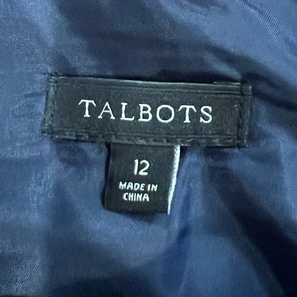 Talbots Navy and White Sleeveless Dress - Picture 8 of 9